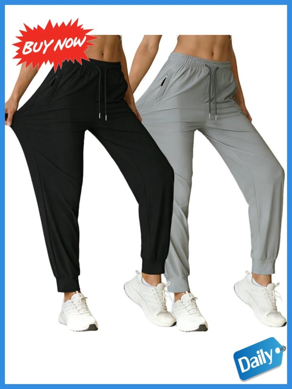 Women's Lightweight Quick-Dry Joggers Sweatpants Hiking Running Athletic